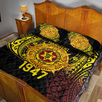 Personalised Tonga High School Quilt Bed Set Since 1947 Special Kupesi Pattern LT9 - Polynesian Pride