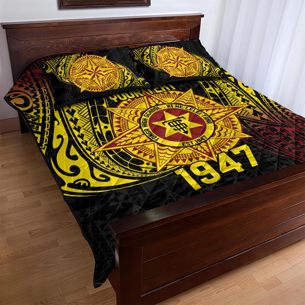Personalised Tonga High School Quilt Bed Set Since 1947 Special Kupesi Pattern LT9 - Polynesian Pride
