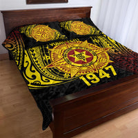 Personalised Tonga High School Quilt Bed Set Since 1947 Special Kupesi Pattern LT9 - Polynesian Pride