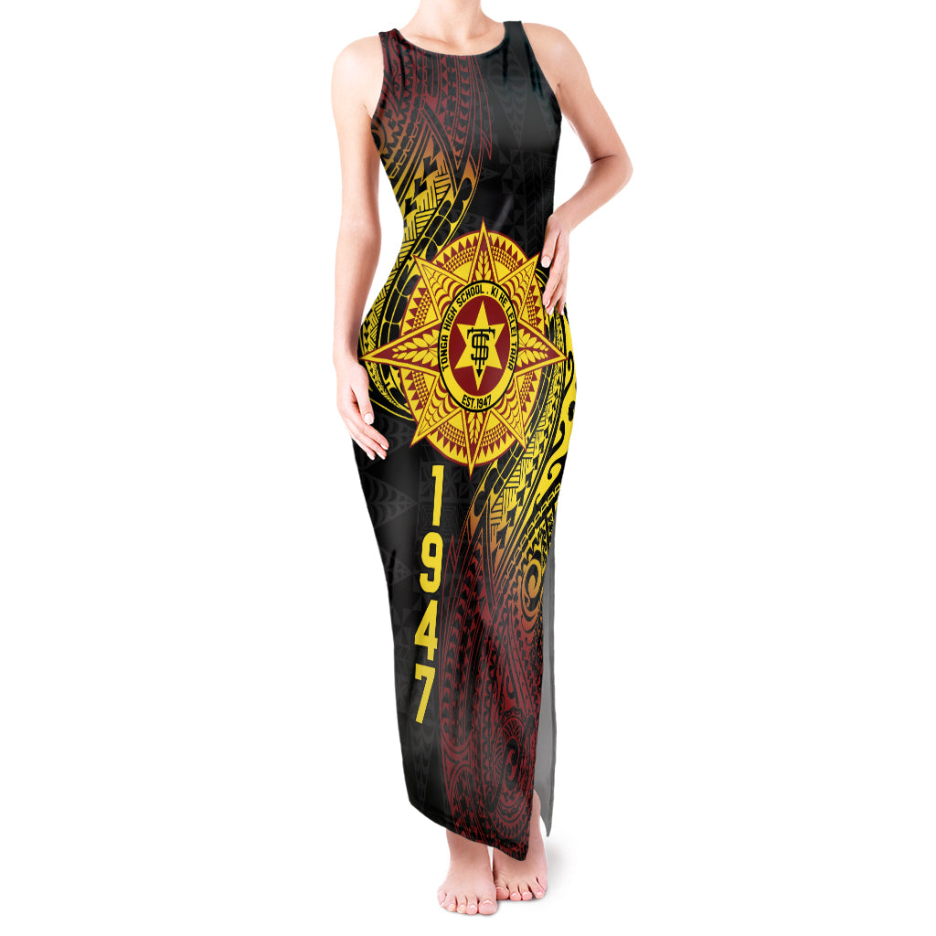 Personalised Tonga High School Tank Maxi Dress Since 1947 Special Kupesi Pattern