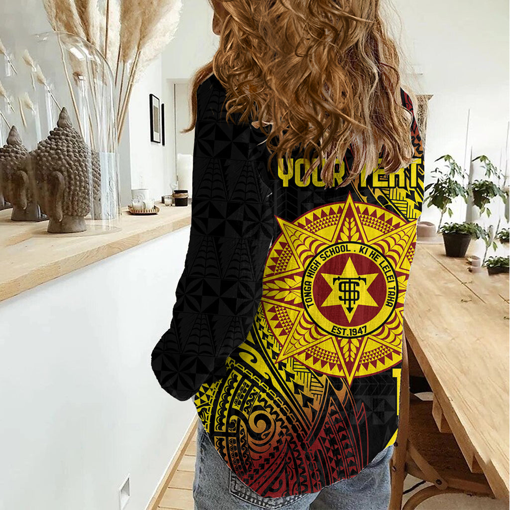Personalised Tonga High School Women Casual Shirt Since 1947 Special Kupesi Pattern LT9 - Polynesian Pride