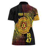 Personalised Tonga High School Women Polo Shirt Since 1947 Special Kupesi Pattern LT9 - Polynesian Pride