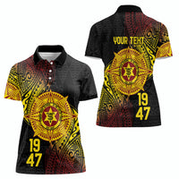 Personalised Tonga High School Women Polo Shirt Since 1947 Special Kupesi Pattern LT9 - Polynesian Pride