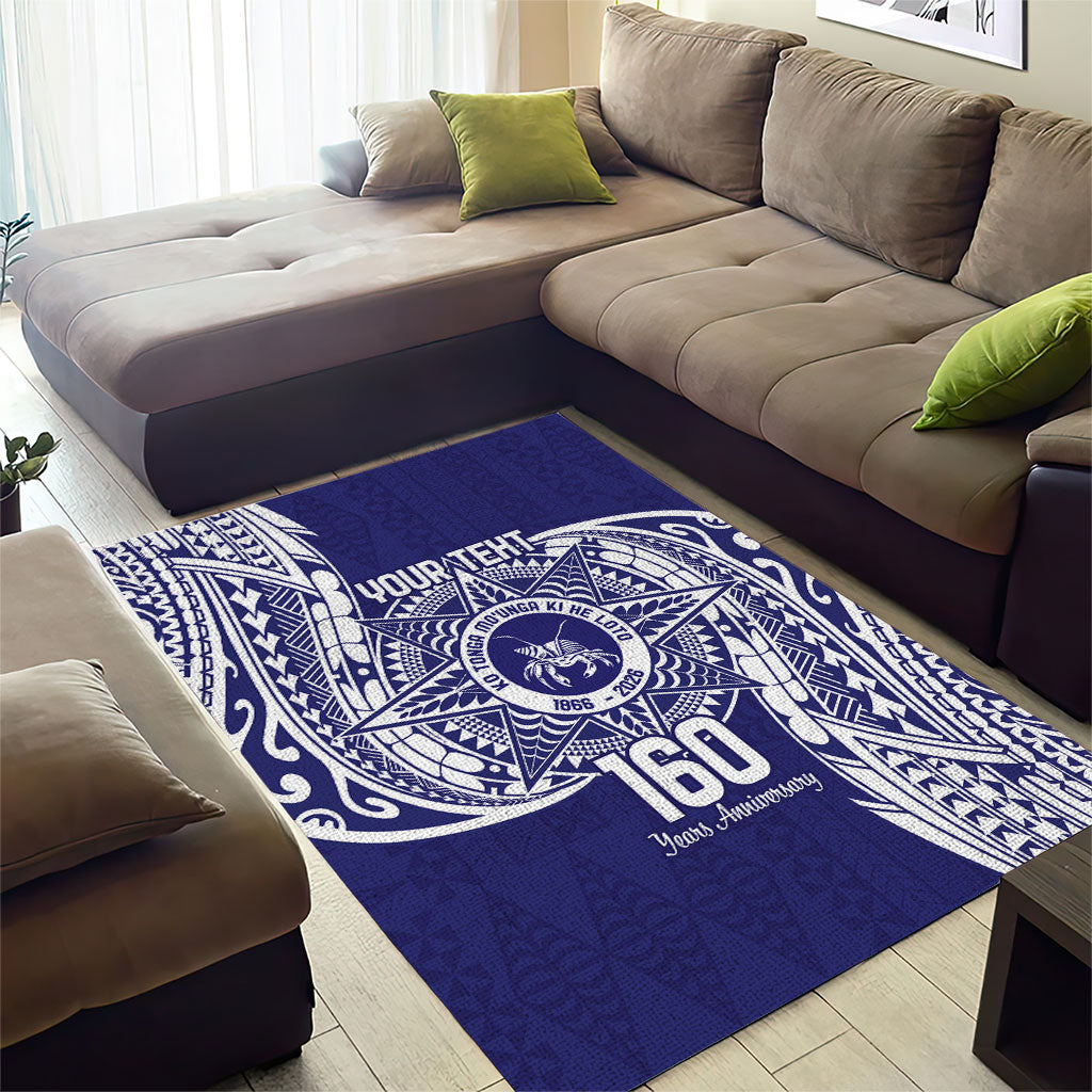Personalised Tonga Tupou College Tolo 160th Anniversary Area Rug Special Kupesi Pattern LT9 - Polynesian Pride