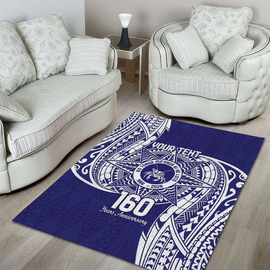 Personalised Tonga Tupou College Tolo 160th Anniversary Area Rug Special Kupesi Pattern LT9 - Polynesian Pride
