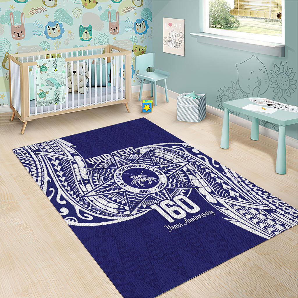 Personalised Tonga Tupou College Tolo 160th Anniversary Area Rug Special Kupesi Pattern LT9 - Polynesian Pride