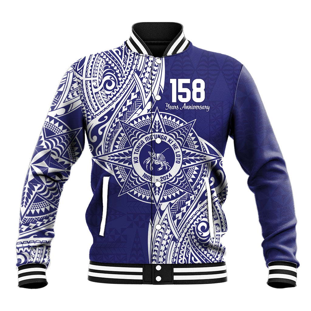 Personalised Tonga Tupou College Tolo 158th Anniversary Baseball Jacket Special Kupesi Pattern