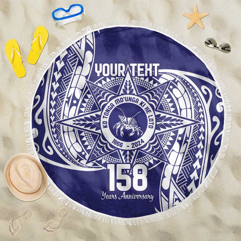 Personalised Tonga Tupou College Tolo 158th Anniversary Beach Blanket Special Kupesi Pattern LT9