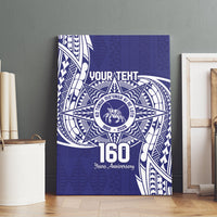 Personalised Tonga Tupou College Tolo 160th Anniversary Canvas Wall Art Special Kupesi Pattern LT9 - Polynesian Pride