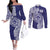 Personalised Tonga Tupou College Tolo 158th Anniversary Couples Matching Off The Shoulder Long Sleeve Dress and Long Sleeve Button Shirt Special Kupesi Pattern