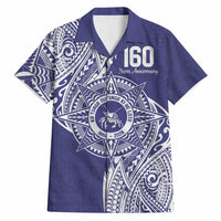Personalised Tonga Tupou College Tolo 160th Anniversary Hawaiian Shirt Special Kupesi Pattern LT9 Blue - Polynesian Pride