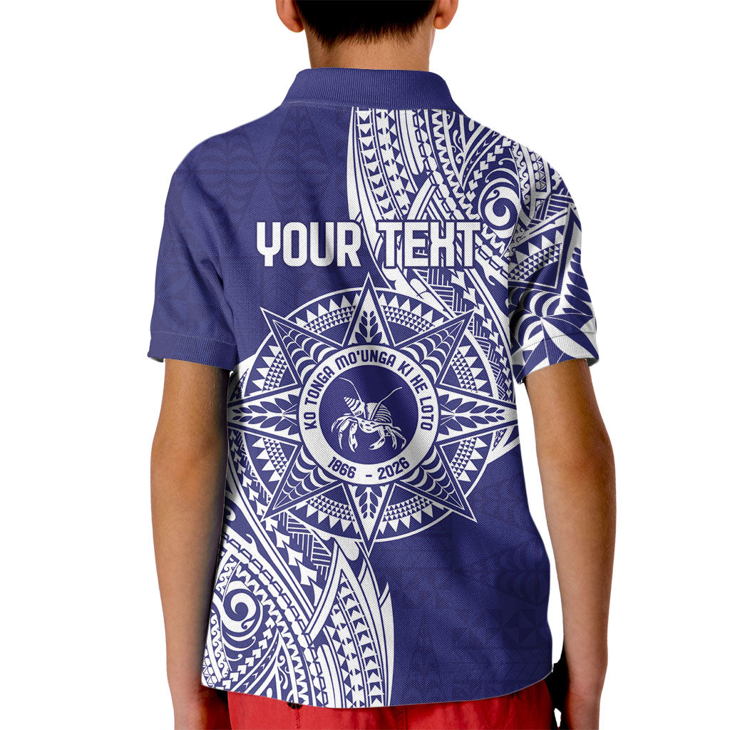 Personalised Tonga Tupou College Tolo 160th Anniversary Kid Polo Shirt Special Kupesi Pattern LT9 - Polynesian Pride