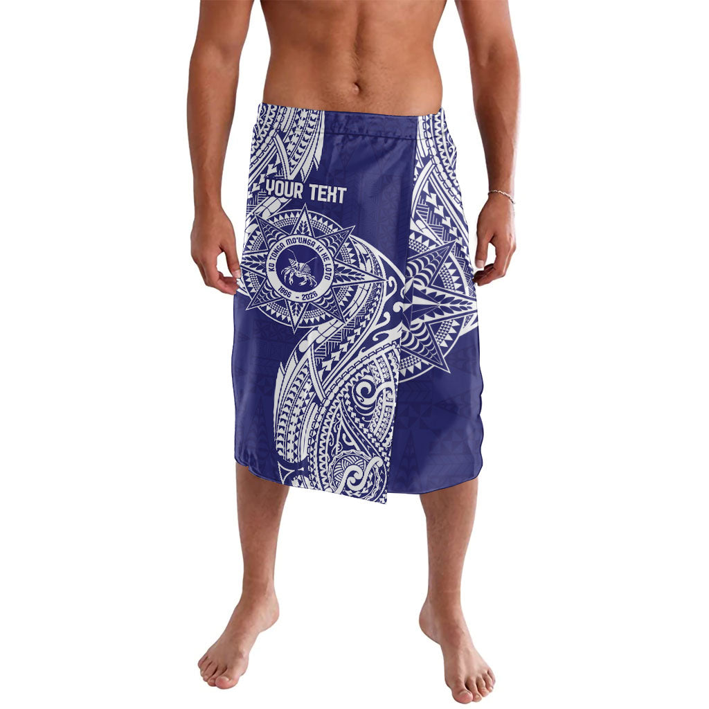Personalised Tonga Tupou College Tolo 160th Anniversary Lavalava Special Kupesi Pattern LT9 Blue - Polynesian Pride