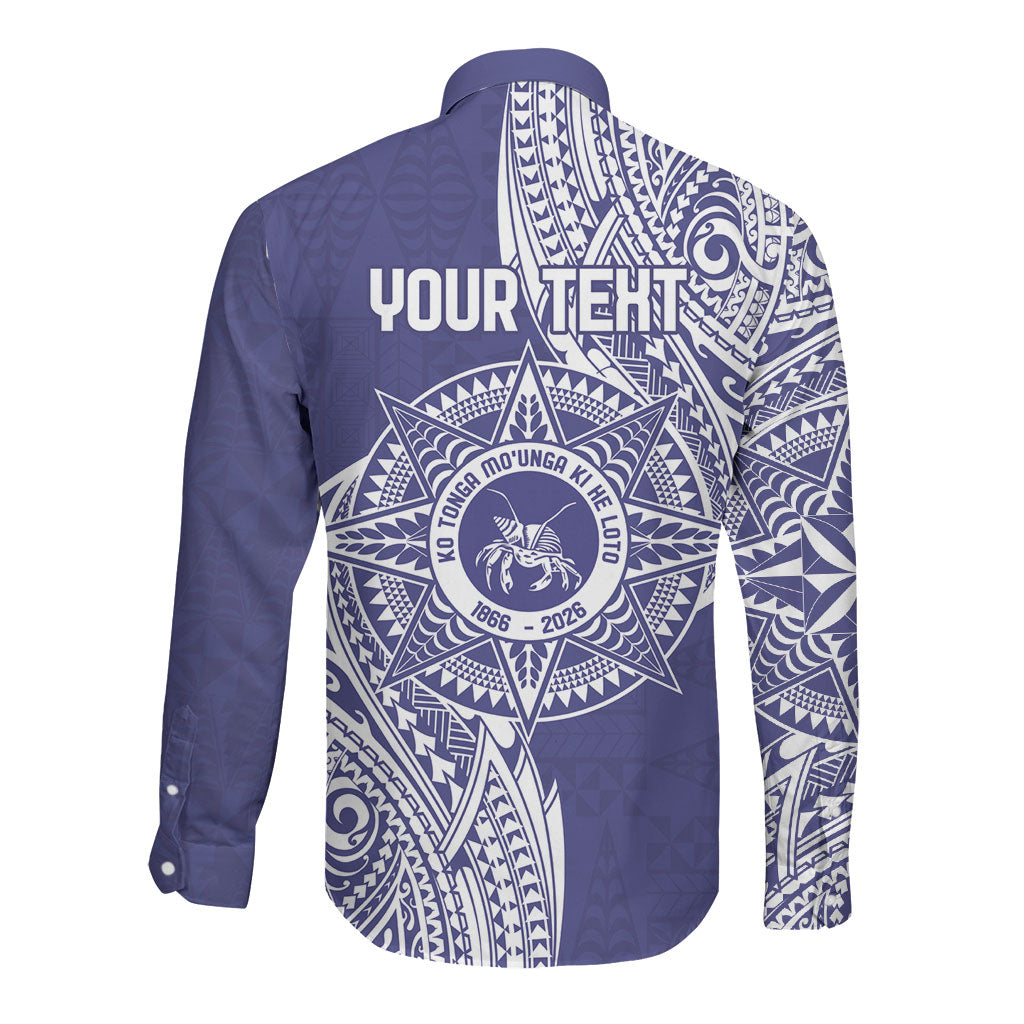 Personalised Tonga Tupou College Tolo 160th Anniversary Long Sleeve Button Shirt Special Kupesi Pattern LT9 - Polynesian Pride