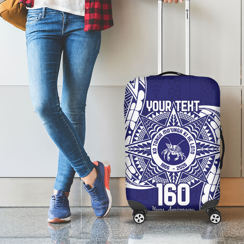 Personalised Tonga Tupou College Tolo 160th Anniversary Luggage Cover Special Kupesi Pattern LT9 - Polynesian Pride