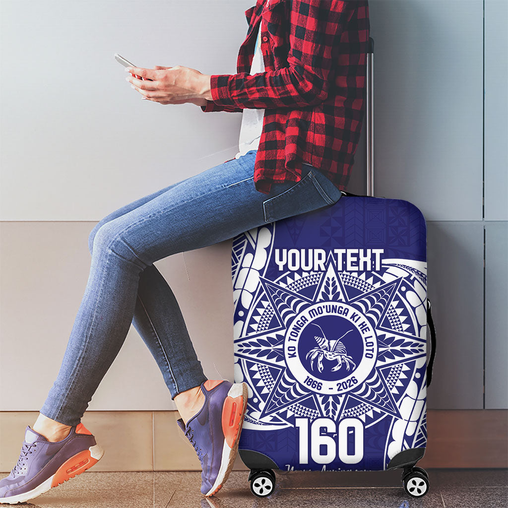 Personalised Tonga Tupou College Tolo 160th Anniversary Luggage Cover Special Kupesi Pattern LT9 - Polynesian Pride