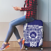 Personalised Tonga Tupou College Tolo 160th Anniversary Luggage Cover Special Kupesi Pattern LT9 - Polynesian Pride