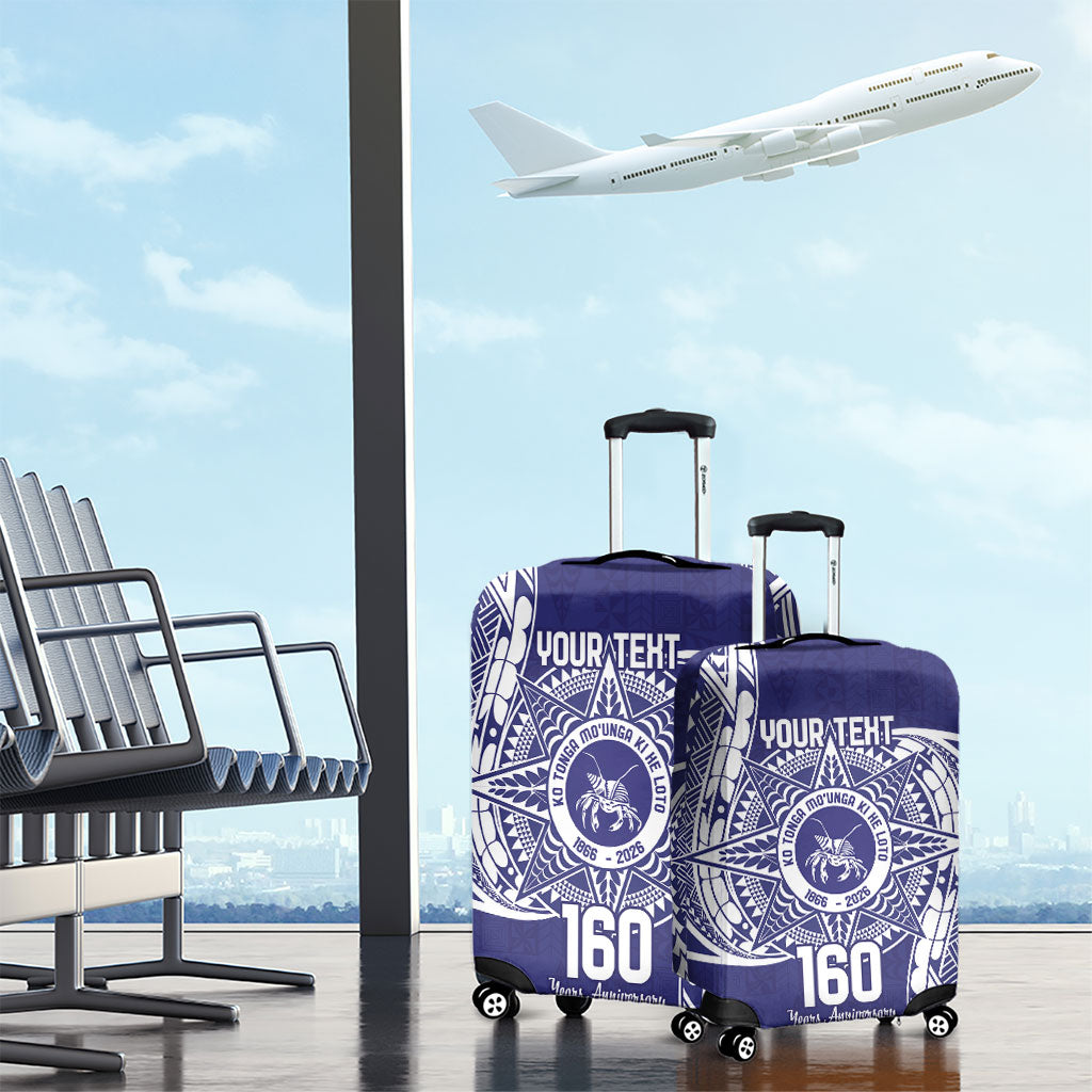Personalised Tonga Tupou College Tolo 160th Anniversary Luggage Cover Special Kupesi Pattern LT9 - Polynesian Pride