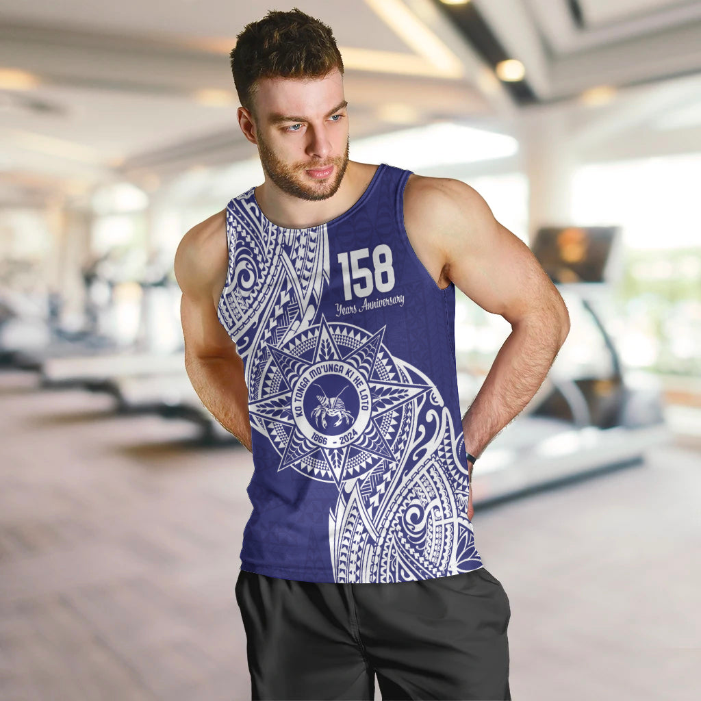 Personalised Tonga Tupou College Tolo 158th Anniversary Men Tank Top Special Kupesi Pattern