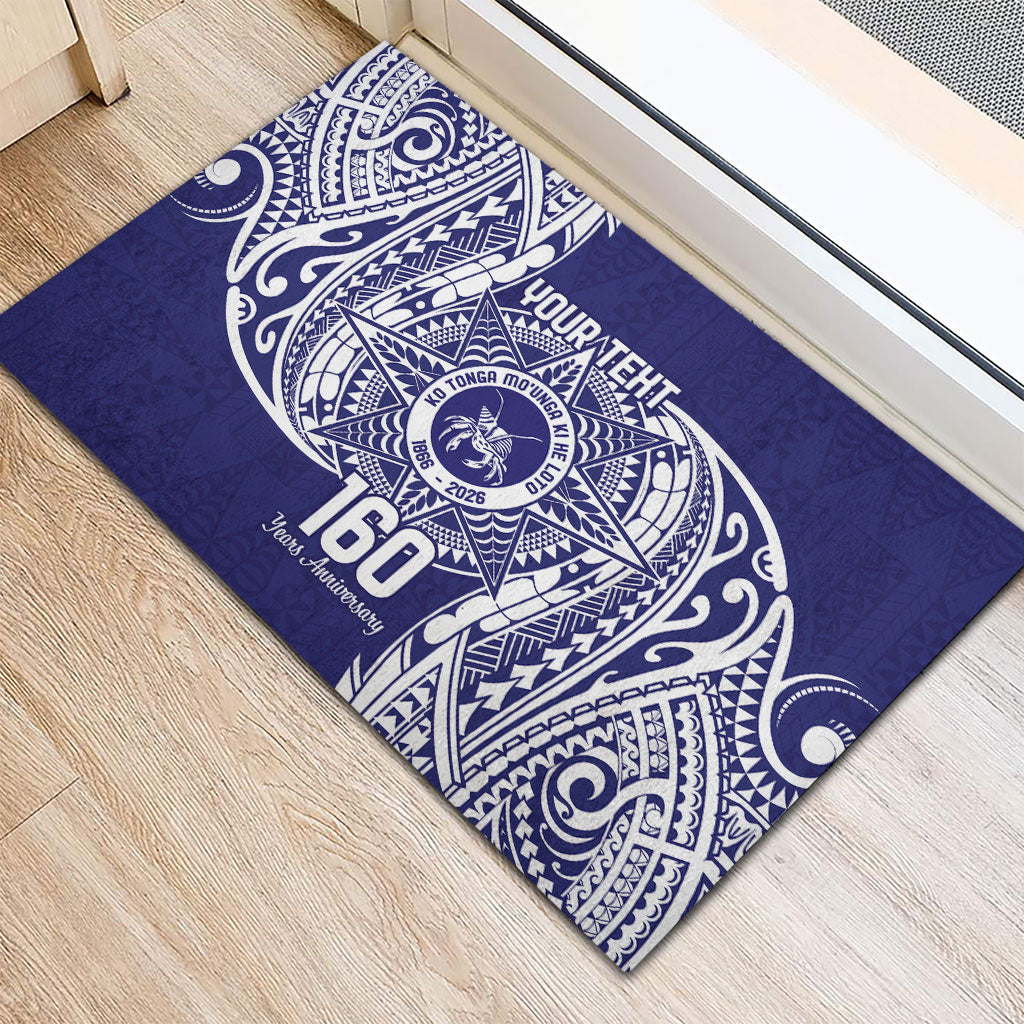 Personalised Tonga Tupou College Tolo 160th Anniversary Rubber Doormat Special Kupesi Pattern LT9 - Polynesian Pride