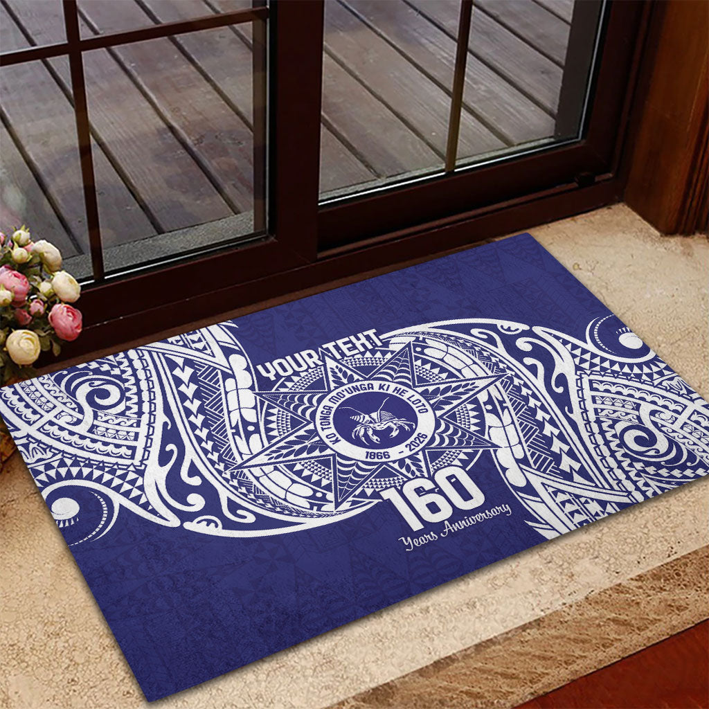Personalised Tonga Tupou College Tolo 160th Anniversary Rubber Doormat Special Kupesi Pattern LT9 - Polynesian Pride