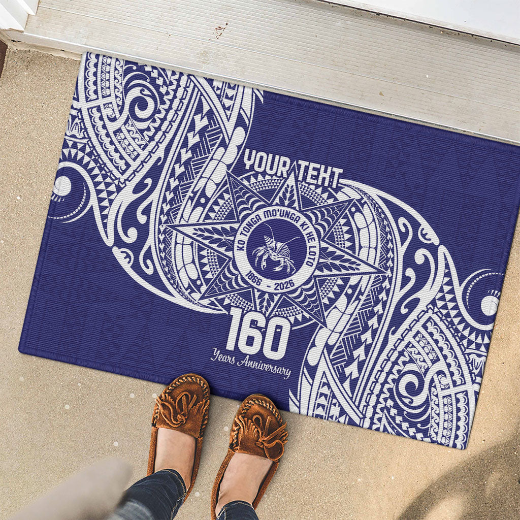 Personalised Tonga Tupou College Tolo 160th Anniversary Rubber Doormat Special Kupesi Pattern LT9 - Polynesian Pride
