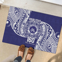 Personalised Tonga Tupou College Tolo 160th Anniversary Rubber Doormat Special Kupesi Pattern LT9 - Polynesian Pride