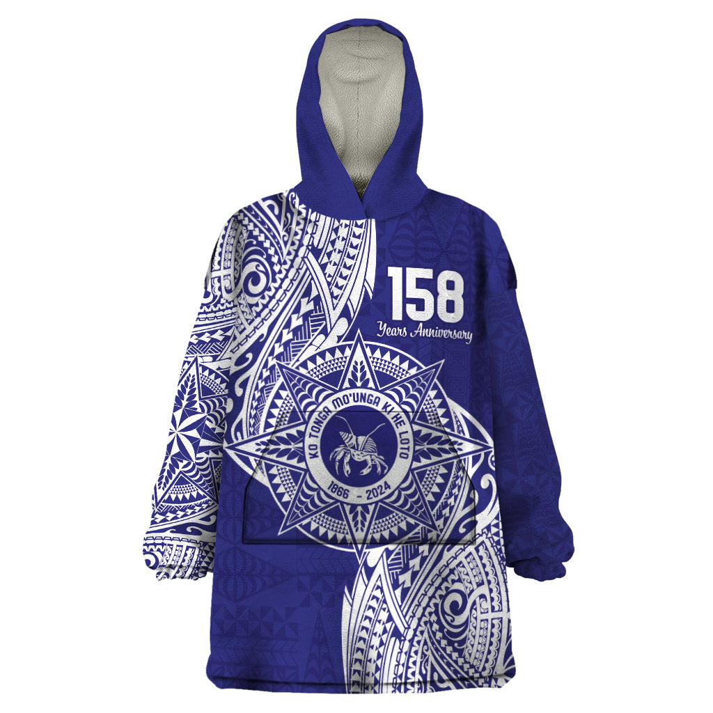 Personalised Tonga Tupou College Tolo 158th Anniversary Wearable Blanket Hoodie Special Kupesi Pattern