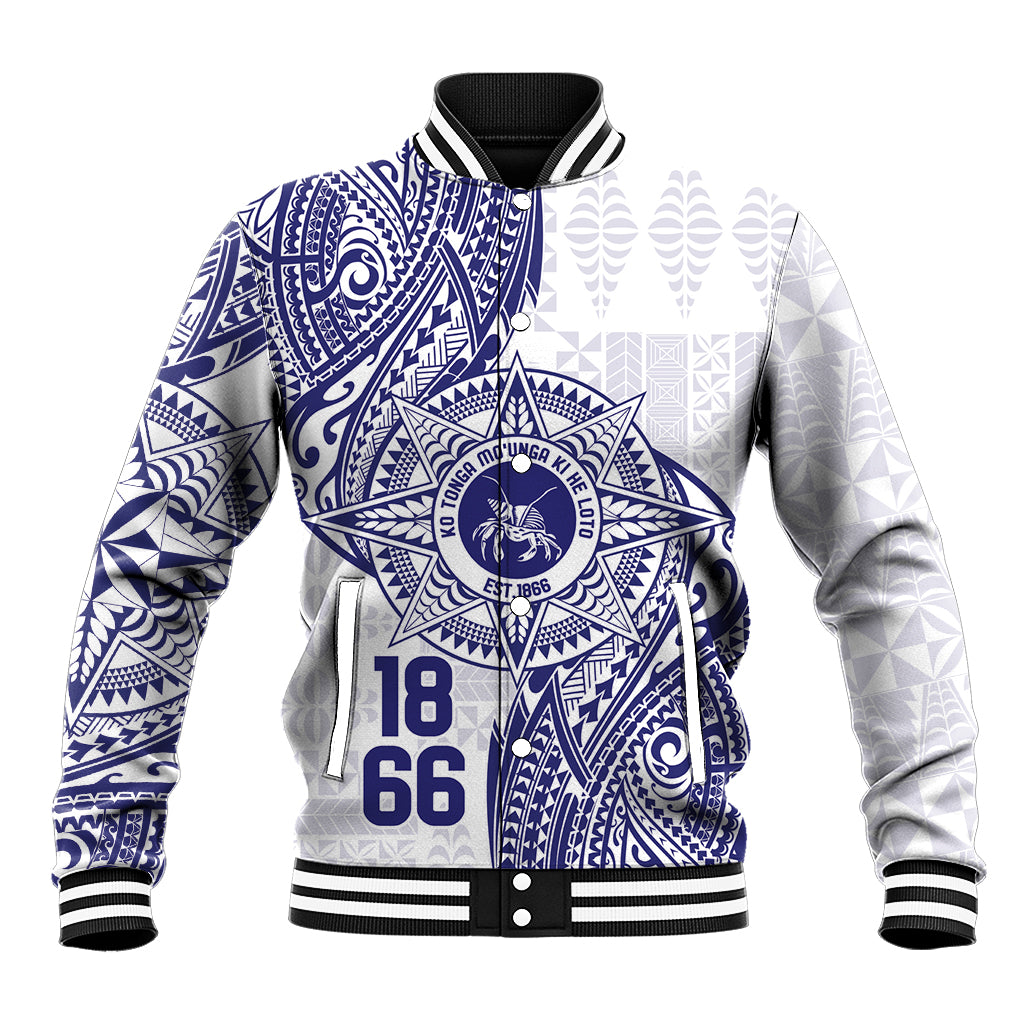 Personalised Tonga Tupou College Tolo Baseball Jacket Since 1866 Special Kupesi Pattern