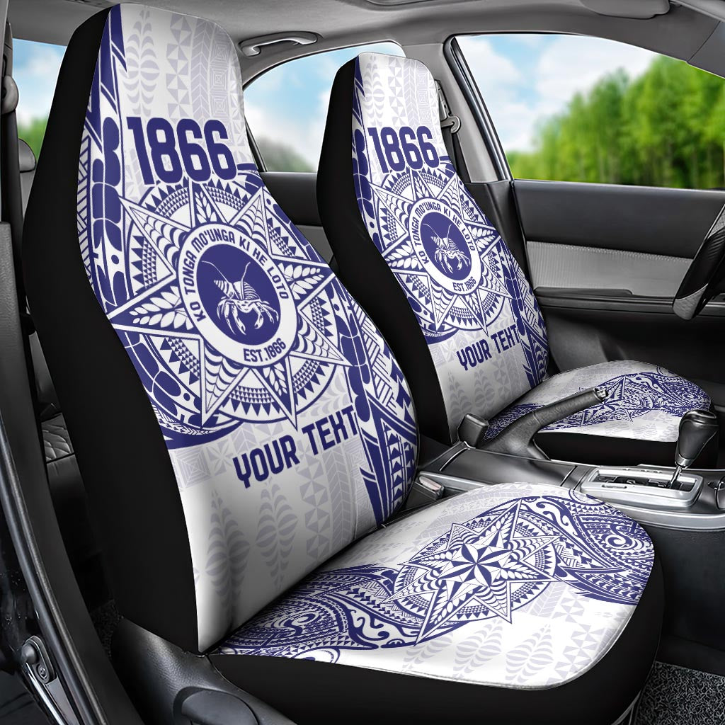 Personalised Tonga Tupou College Tolo Car Seat Cover Since 1866 Special Kupesi Pattern LT9 - Polynesian Pride