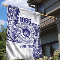 Personalised Tonga Tupou College Tolo Garden Flag Since 1866 Special Kupesi Pattern LT9 - Polynesian Pride