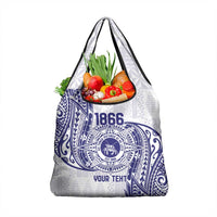 Personalised Tonga Tupou College Tolo Grocery Bag Since 1866 Special Kupesi Pattern LT9 1-pack One Size White - Polynesian Pride