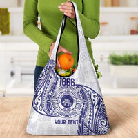 Personalised Tonga Tupou College Tolo Grocery Bag Since 1866 Special Kupesi Pattern LT9 - Polynesian Pride