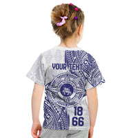 Personalised Tonga Tupou College Tolo Kid T Shirt Since 1866 Special Kupesi Pattern LT9 - Polynesian Pride