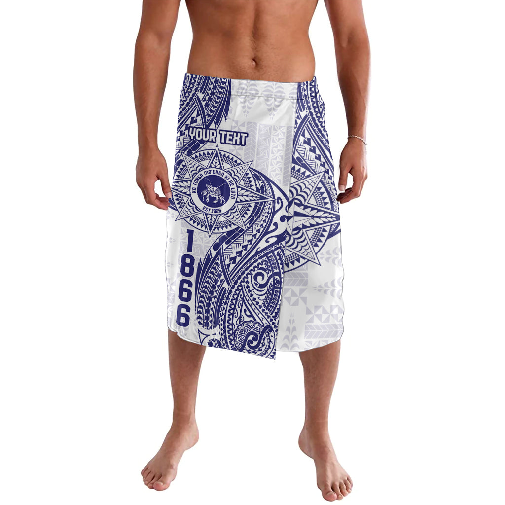Personalised Tonga Tupou College Tolo Lavalava Since 1866 Special Kupesi Pattern LT9 White - Polynesian Pride