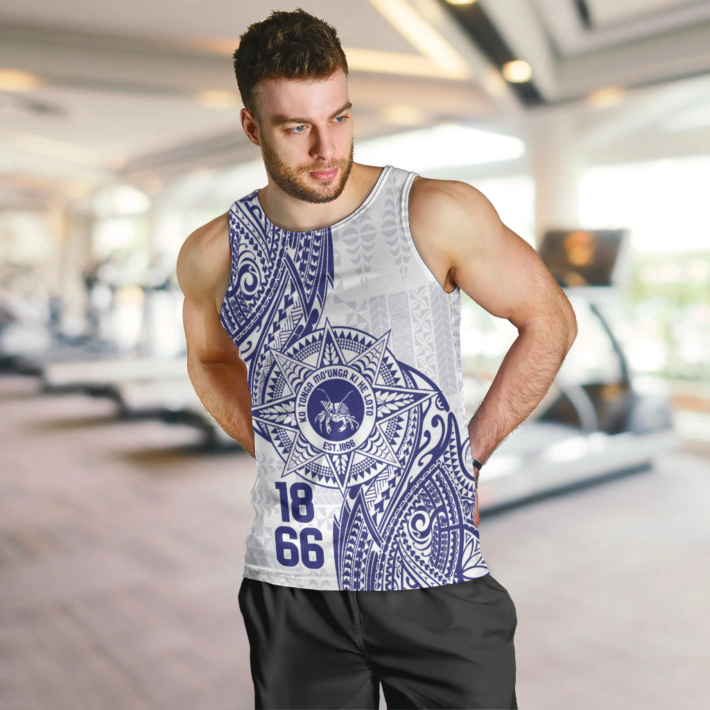 Personalised Tonga Tupou College Tolo Men Tank Top Since 1866 Special Kupesi Pattern