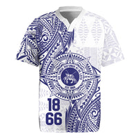 Personalised Tonga Tupou College Tolo Rugby Jersey Since 1866 Special Kupesi Pattern LT9 White - Polynesian Pride