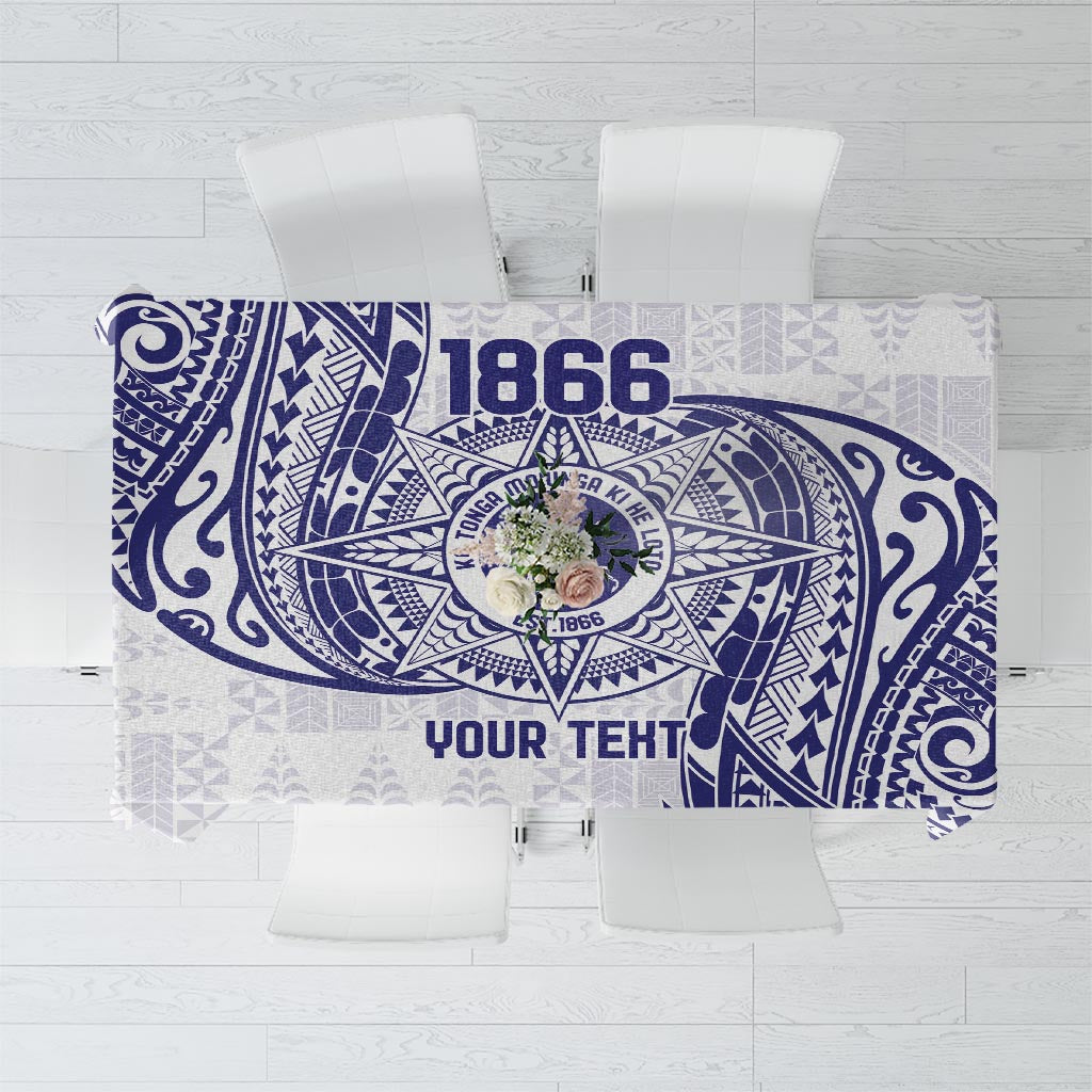 Personalised Tonga Tupou College Tolo Tablecloth Since 1866 Special Kupesi Pattern