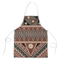 Vintage Bula Fiji Apron Brown Tapa Masi Motif LT9 Brown - Polynesian Pride