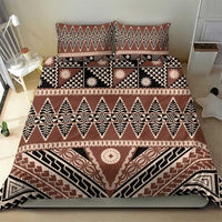 Vintage Bula Fiji Bedding Set Brown Tapa Masi Motif LT9 - Polynesian Pride
