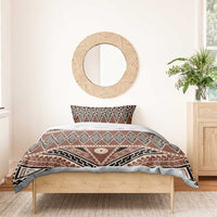 Vintage Bula Fiji Bedding Set Brown Tapa Masi Motif LT9 - Polynesian Pride