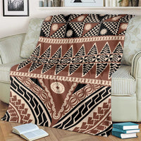 Vintage Bula Fiji Blanket Brown Tapa Masi Motif LT9 - Polynesian Pride