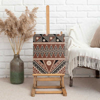 Vintage Bula Fiji Canvas Wall Art Brown Tapa Masi Motif LT9 - Polynesian Pride