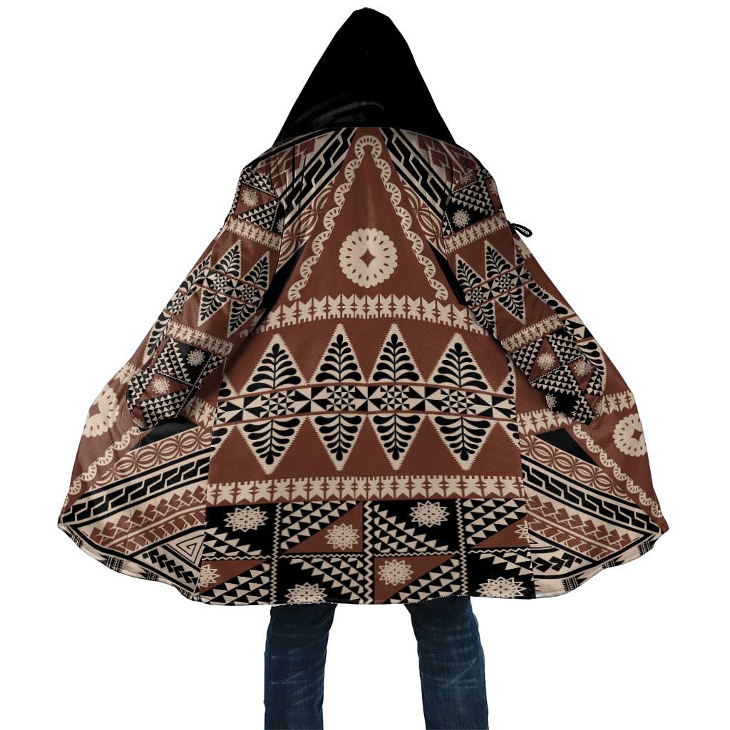 Vintage Bula Fiji Cloak Brown Tapa Masi Motif LT9 Unisex Brown - Polynesian Pride