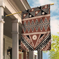 Vintage Bula Fiji Garden Flag Brown Tapa Masi Motif LT9 House Flag Brown - Polynesian Pride