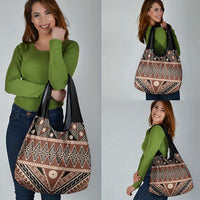 Vintage Bula Fiji Grocery Bag Brown Tapa Masi Motif LT9 - Polynesian Pride