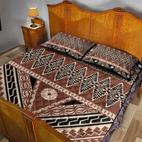 Vintage Bula Fiji Quilt Bed Set Brown Tapa Masi Motif LT9 - Polynesian Pride