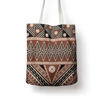Vintage Bula Fiji Tote Bag Brown Tapa Masi Motif LT9 - Polynesian Pride