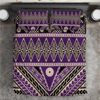 Vintage Bula Fiji Bedding Set Purple Tapa Masi Motif LT9 Purple - Polynesian Pride