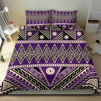 Vintage Bula Fiji Bedding Set Purple Tapa Masi Motif LT9 - Polynesian Pride